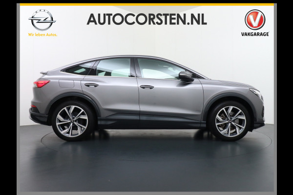 Audi Q4 Sportback e-tron 40 204pk 77kWh Adap.Cruise Sport-St. 20" Apple Carplay Android Camera Navi Matrix Led Elek.Achterklep Trekhaak Ecc Stoelverwarmi Audi sound system Assistentiepakketten-Parking/Tour/Plus 1e Eigenaar Origineel Nederlandse Auto 1.000kg trekvermogen € 63.000nieuw