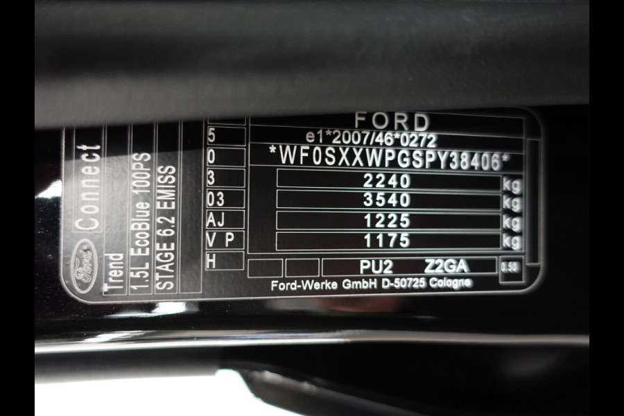 Ford Transit Connect 100pk Automaat L2 Trend Navi Airco Cruise Control Camera 3 zits