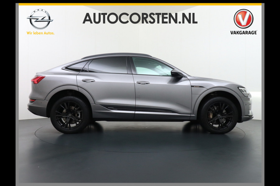 Audi e-tron Sportback 55 Quattro 408pk 95kWh Luchtvering Adaptive-Cruise Apple Carplay Android Trekhaak Elektr.Sport-Stoel+Leder/Alcantara+Verwarmd+Ge Keyless Audi sound system Lane-Assist Audi-smartphone-interface Rijstrooksensor Wifi Fase 3 Laden