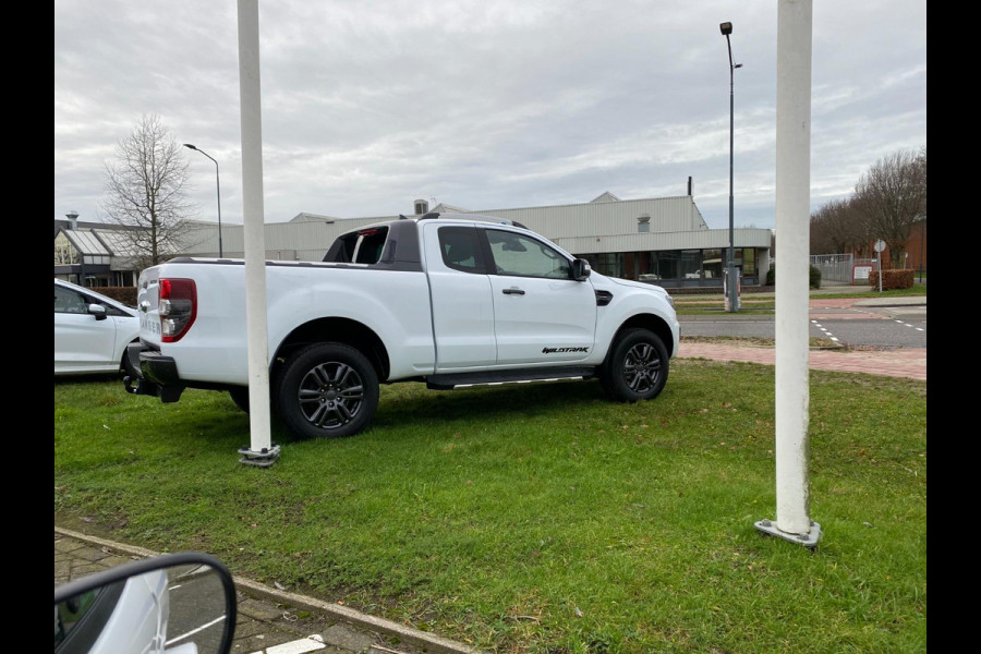Ford Ranger 2.0 EcoBlue Wildtrak Supercab 213pk | AUTOMAAT | TREKHAAK | LEDER | CARPLAY | NAVI | CC | PDC | APK T/M 6-4-2026 | TOP