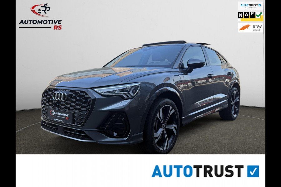 Audi Q3 Sportback 45 TFSI e | 3x S Line | Pano | Leder | Navi Elektr. Klep Luxe & Sportief