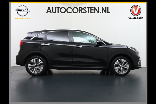 Kia e-Niro 64kWh 204PK Leder Camera Adaptive-Cruise Warmtepomp Apple Carplay Android Auto Navi Ecc DAB Pdc Executive-Line Stoel Verwarming/ Keyless Led Achterbank+Stuur Verwarming Dodehoek assistent Regen-Lichtsensor JBL-Soundsystem Bluetooth Draadloze tel.lader Lmv 17" 1e Eigenaar! Krachtige en zuinige aandrijflijn met grootste accu! €45.000 Nieuw