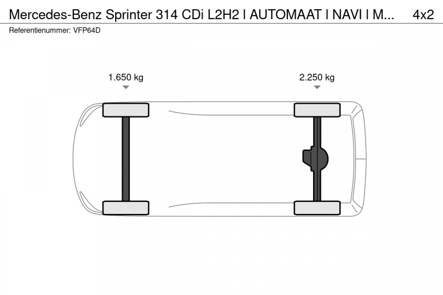 Mercedes-Benz Sprinter 314 CDi L2H2 l AUTOMAAT l NAVI l MBUX l CAMERA