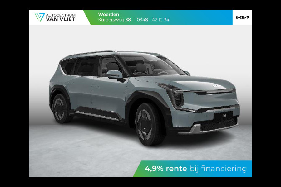Kia EV9 Air 99.8 kWh | Snel leverbaar | Clima | Navi | 7-pers. | Adapt. Cruise | Stoel-/stuurverwarming | 360 camera | *Full Operationeel Lease € 874,-