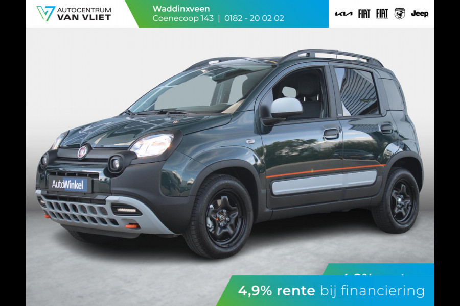 Fiat Panda Hybrid Garmin Cross | Clima | Priv. glass | Dakrails | 5-Persoons | Apple Carplay | Verde Foresta | Pack Garmin