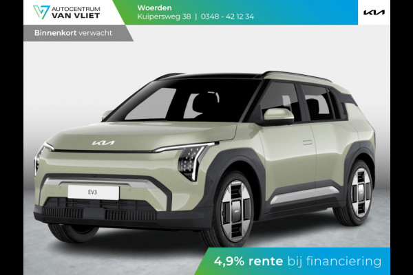 Kia EV3 Plus 58.3 kWh | Levering Mei | Navi | 17" | Adapt. Cruise | Clima | PDC | Dakrails | Stoel&Stuurverw. | Priv Glass | BSM | Private Lease € 516,- Actie !