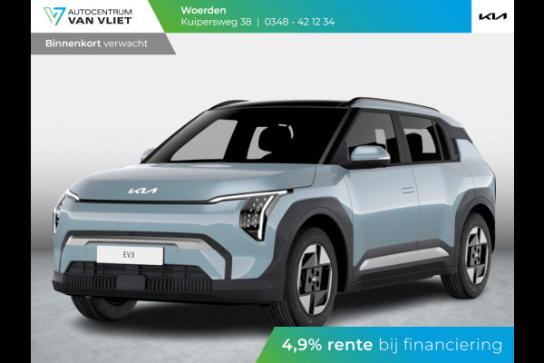 Kia EV3 Air 58.3 kWh | Levering Juni | Navi | 17" | Adapt. Cruise | Clima | PDC | Dakrails | Private Lease € 459,- Actie !