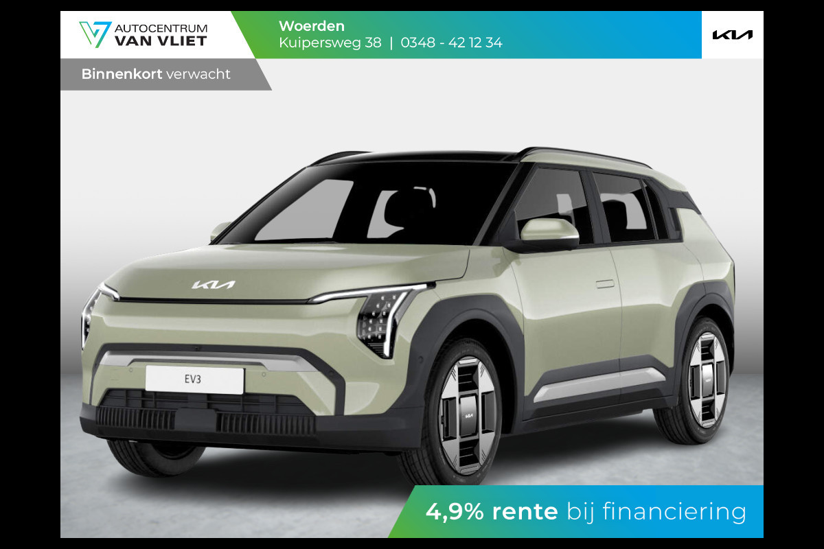 Kia EV3 Plus 81.4 kWh | Levering Juni | 600km Rijbereik | Navi | 17" | Adapt. Cruise | Clima | PDC | Dakrails | Stoel&Stuurverw. | Priv Glass | BSM | Private Lease € 581,- Actie ! Kia EV3 Plus 81.4 kWh | Levering Juni | 600km Rijbereik | Navi | 17" | Adapt. Cruise | Clima | PDC | Dakrails | Stoel&Stuurverw. | Priv Glass | BSM | Private Lease € 581,- Actie !
