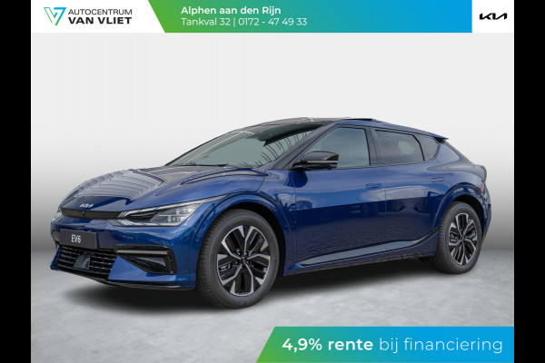 Kia Ev6 GT-Line 77.4 kWh Uit Voorraad leverbaar | Navi | Adapt. Cruise | Schuif-/kanteldak | Stoel-/stuurverwarming | 360 camera