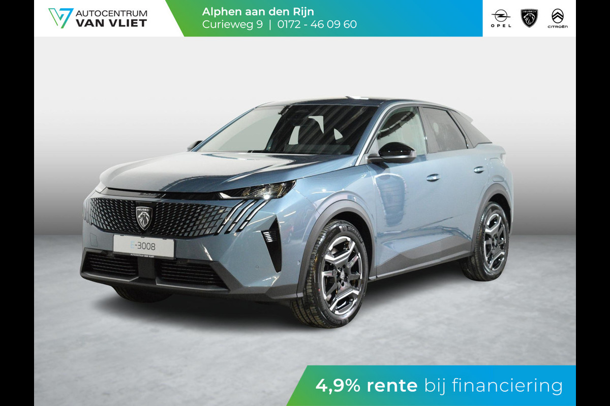Peugeot E-3008 Allure 73 kWh NAVIGATIE | CARPLAY | 360 CAMERA MET SENSOREN | UIT VOORRAAD LEVERBAAR Peugeot E-3008 Allure 73 kWh NAVIGATIE | CARPLAY | 360 CAMERA MET SENSOREN | UIT VOORRAAD LEVERBAAR