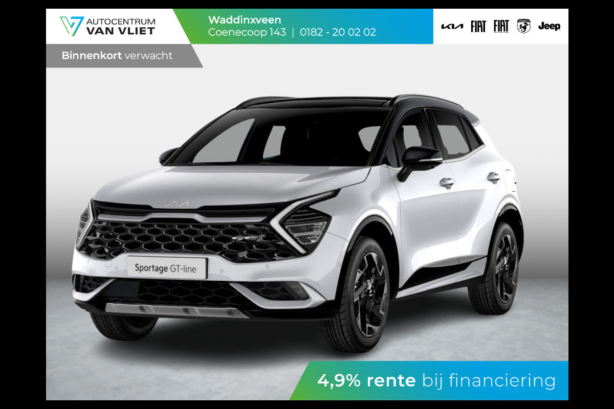 Kia Sportage 1.6 T-GDi Plug-in Hybrid AWD GT-PlusLine | Levering Juni | CarPlay | Stoelkoeling | Stoel-/stuurverwarming | Schuif-/kanteldak | PDC | LED | Navi | Camera | 19'' Kia Sportage 1.6 T-GDi Plug-in Hybrid AWD GT-PlusLine | Levering Juni | CarPlay | Stoelkoeling | Stoel-/stuurverwarming | Schuif-/kanteldak | PDC | LED | Navi | Camera | 19''