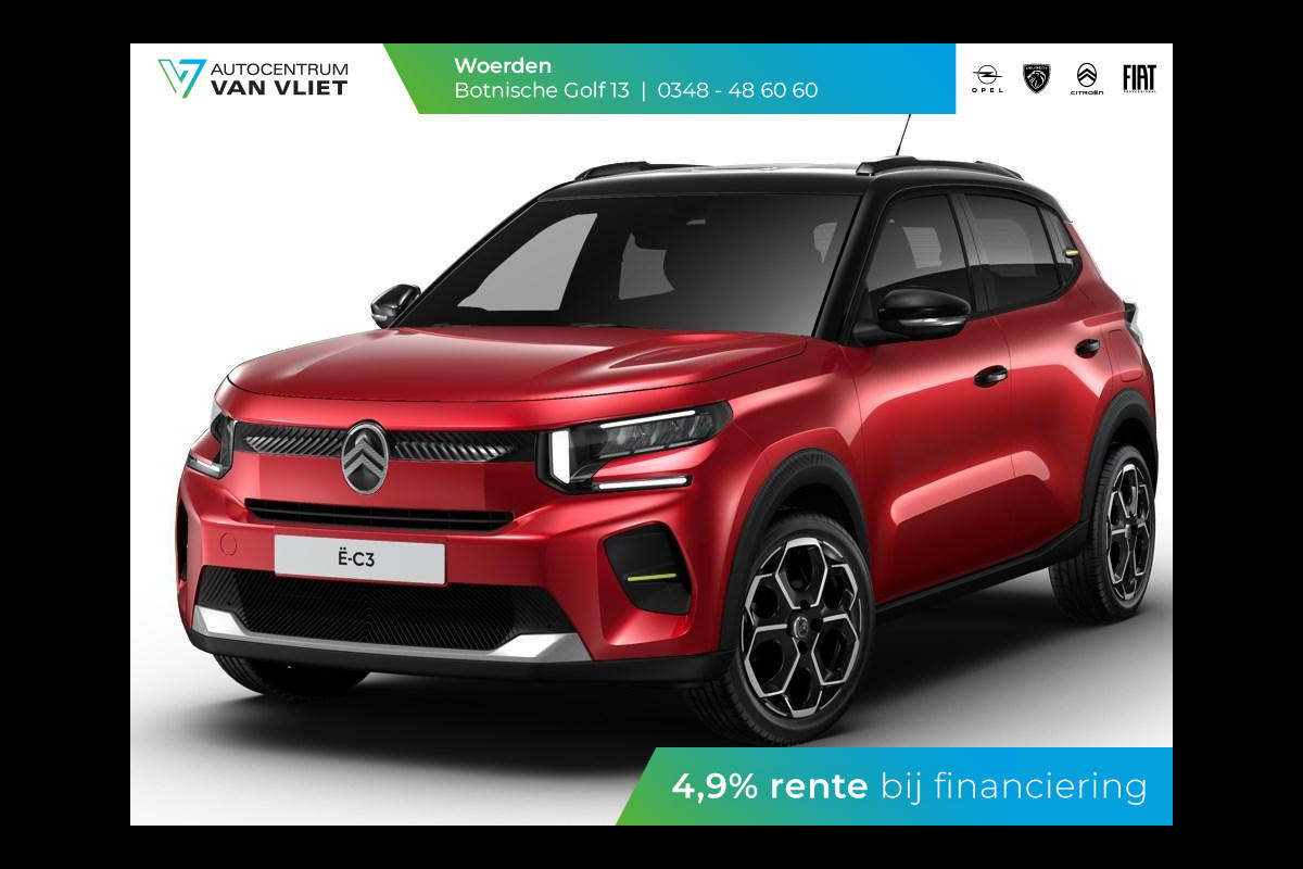Citroën ë-C3 Max 113pk 44 kWh | Boordlader 11kW - 3 fasen | Citroën ë-C3 Max 113pk 44 kWh | Boordlader 11kW - 3 fasen |