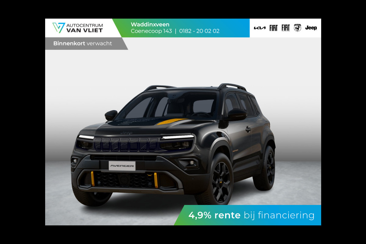 Jeep Avenger 1.2T 4xe The North Face | Clima | Apple Carplay | Adapt. Cruise | Elektr. A-Klep | Keyless | Navi | Stoel&Stuurverwarming Jeep Avenger 1.2T 4xe The North Face | Clima | Apple Carplay | Adapt. Cruise | Elektr. A-Klep | Keyless | Navi | Stoel&Stuurverwarming