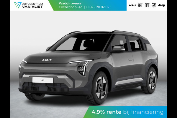 Kia EV3 Plus 58.3 kWh ANWB Private Lease v.a. € 469,- | Snelle Levering | Navi | 17" | Adapt. Cruise | Clima | PDC | Dakrails | Stoel&Stuurverw. | Priv Glass | BSM | Private Lease € 516,- Actie !