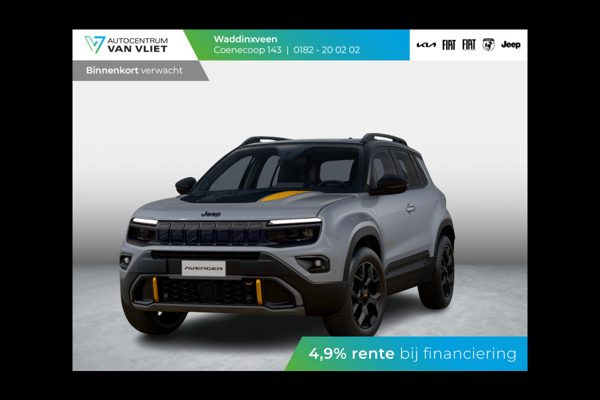 Jeep Avenger 1.2T 4xe The North Face | Clima | Apple Carplay | Adapt. Cruise | Elektr. A-Klep | Keyless | Navi | Stoel&Stuurverwarming Jeep Avenger 1.2T 4xe The North Face | Clima | Apple Carplay | Adapt. Cruise | Elektr. A-Klep | Keyless | Navi | Stoel&Stuurverwarming