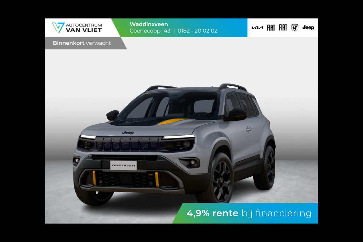 Jeep Avenger 1.2T 4xe The North Face | Clima | Apple Carplay | Adapt. Cruise | Elektr. A-Klep | Keyless | Navi | Stoel&Stuurverwarming Jeep Avenger 1.2T 4xe The North Face | Clima | Apple Carplay | Adapt. Cruise | Elektr. A-Klep | Keyless | Navi | Stoel&Stuurverwarming