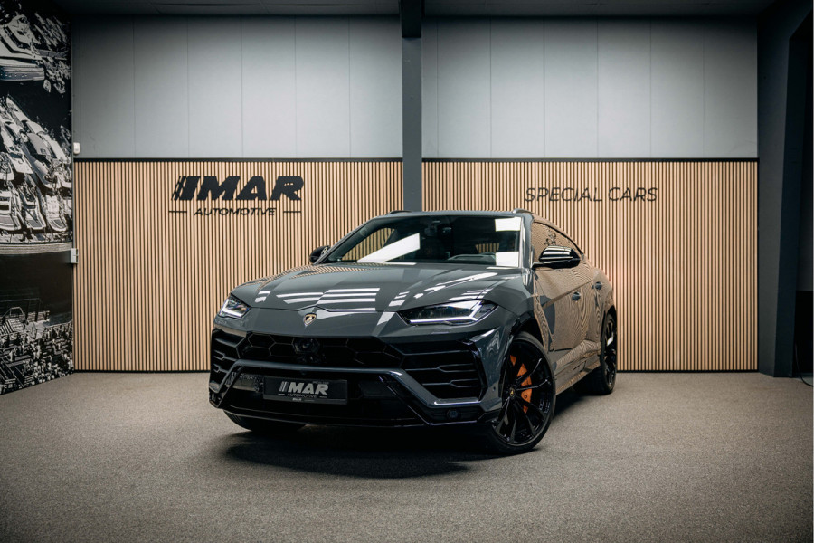 Lamborghini Urus 4.0 V8 Graphite Capsule | Dealer onderhouden | Massage | Tv schermen | Oranje stiksel