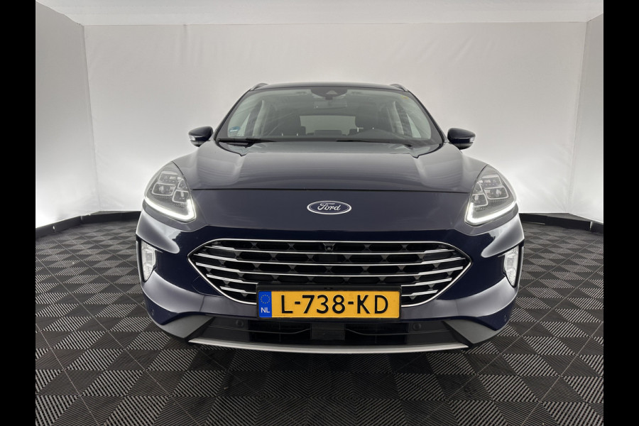 Ford Kuga 2.5 PHEV Titanium X (INCL-BTW) *LEATHER-MICROFIBRE | FULL-LED | DIGI-COCKPIT | ADAPTIVE-CRUISE | BLINDSPOT | PARK-PILOT | CAMERA | NAVI-FULLMAP | HEATED-COMFORT-SEATS | CARPLAY | DAB | LANE-ASSIST | 17"ALU*