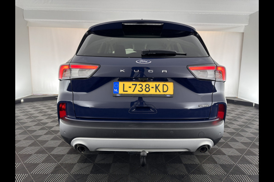 Ford Kuga 2.5 PHEV Titanium X (INCL-BTW) *LEATHER-MICROFIBRE | FULL-LED | DIGI-COCKPIT | ADAPTIVE-CRUISE | BLINDSPOT | PARK-PILOT | CAMERA | NAVI-FULLMAP | HEATED-COMFORT-SEATS | CARPLAY | DAB | LANE-ASSIST | 17"ALU*