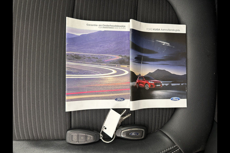 Ford Kuga 2.5 PHEV Titanium X (INCL-BTW) *LEATHER-MICROFIBRE | FULL-LED | DIGI-COCKPIT | ADAPTIVE-CRUISE | BLINDSPOT | PARK-PILOT | CAMERA | NAVI-FULLMAP | HEATED-COMFORT-SEATS | CARPLAY | DAB | LANE-ASSIST | 17"ALU*