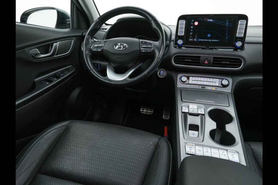 Hyundai Kona EV Premium 64 kWh (INCL-BTW) *PANO | FULL-LEATHER | HEAD-UP | FULL-LED | NAVI-FULLMAP | DAB | ADAPTIVE-CRUISE | KRELL-AUDIO | KEYLESS | CAMERA | BLIND-SPOT | LANE-ASSIST | DIGI-COCKPIT | COMFORT-SEATS | TOWBAR