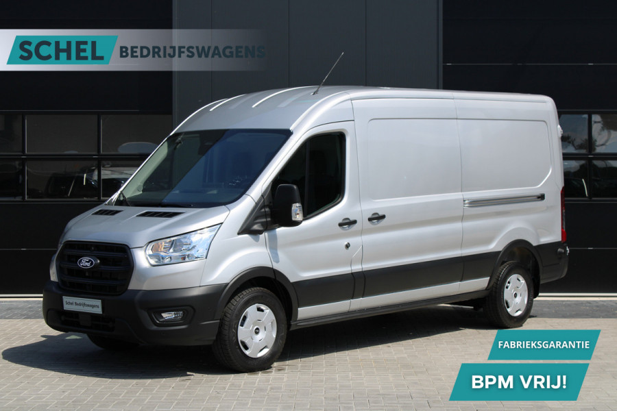 Ford Transit 350 2.0 TDCI L3H2 Trend 130pk - Facelift - 2x Schuifdeur - Adaptive Cruise - Navigatie - Blind Spot - 360 Camera - Stoel - Stuur