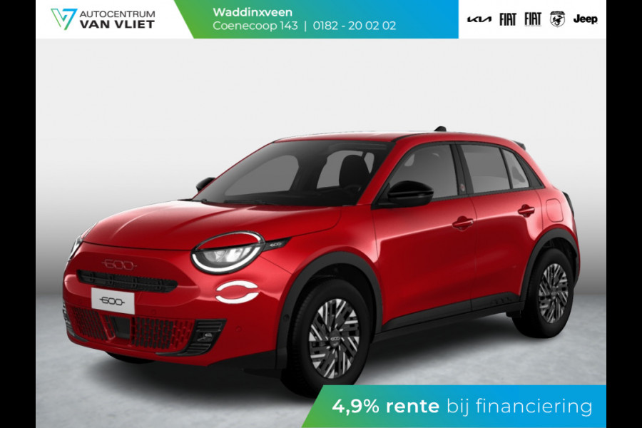 Fiat 600E RED 54 kWh | Clima | Cruise | LED | PDC | Apple Carplay |