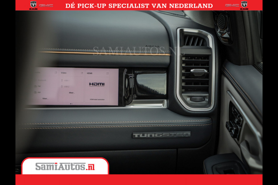 Dodge Ram 1500 Tungsten | De Meest Luxe Pick-Up op de Markt | 540 Pk 706 Nm | Exclusieve en Kracht | Comfortabele Dubbele Cabine met Royale 5 Zitplaatsen | BPM vrij | Nu Leverbaar uit Voorraad | Voorraad Nr 2321 - 8586