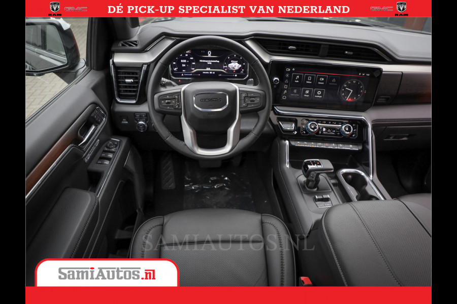 GMC Sierra DENALI 6.2 V8 426PK | Full Option | De Meest Luxe Pick-Up in zijn Klasse | Comfortabele Dubbele Cabine met Royale 5 Zitplaatsen | BPM vrij | Nu Leverbaar uit Voorraad | Voorraad Nr 419189