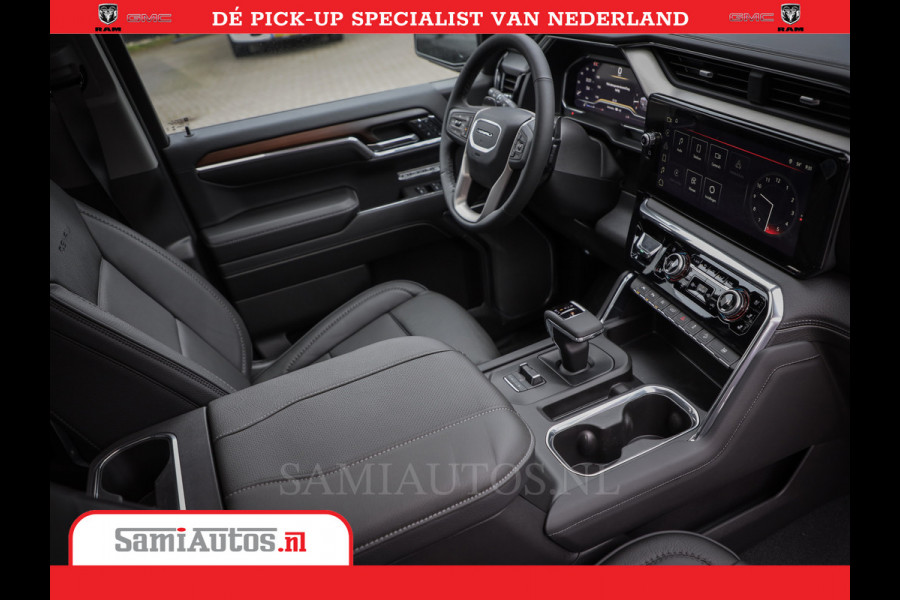 GMC Sierra DENALI 6.2 V8 426PK | Full Option | De Meest Luxe Pick-Up in zijn Klasse | Comfortabele Dubbele Cabine met Royale 5 Zitplaatsen | BPM vrij | Nu Leverbaar uit Voorraad | Voorraad Nr 419189