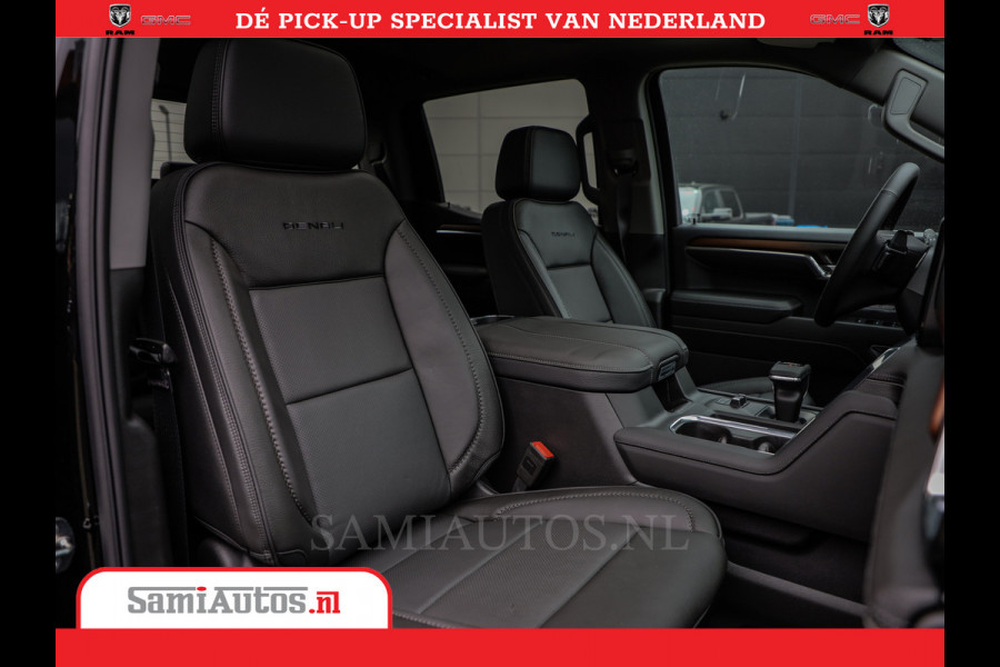 GMC Sierra DENALI 6.2 V8 426PK | Full Option | De Meest Luxe Pick-Up in zijn Klasse | Comfortabele Dubbele Cabine met Royale 5 Zitplaatsen | BPM vrij | Nu Leverbaar uit Voorraad | Voorraad Nr 419189