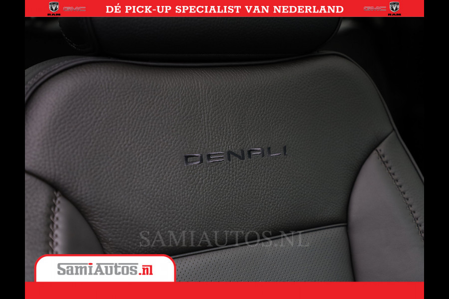 GMC Sierra DENALI 6.2 V8 426PK | Full Option | De Meest Luxe Pick-Up in zijn Klasse | Comfortabele Dubbele Cabine met Royale 5 Zitplaatsen | BPM vrij | Nu Leverbaar uit Voorraad | Voorraad Nr 419189