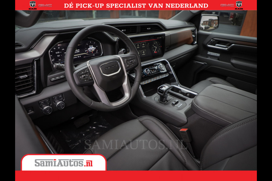 GMC Sierra DENALI 6.2 V8 426PK | Full Option | De Meest Luxe Pick-Up in zijn Klasse | Comfortabele Dubbele Cabine met Royale 5 Zitplaatsen | BPM vrij | Nu Leverbaar uit Voorraad | Voorraad Nr 419189