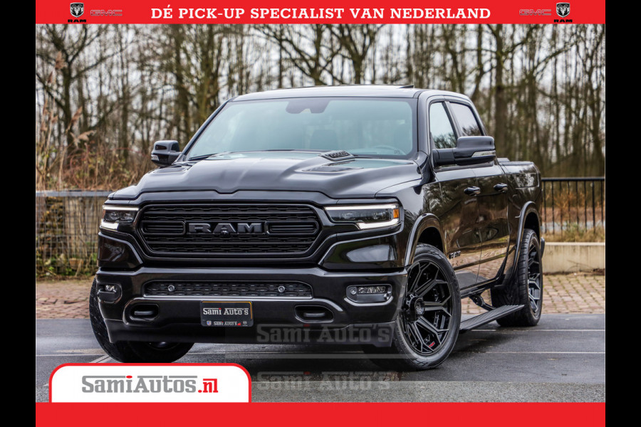 Dodge Ram 1500 LPG | RAMBOX | MWK | VIRTUAL | 5.7 V8 HEMI 402PK | LIMITED NIGHT | HUD ADG | SER LUCHTVERING | MEEST VOLLE UITVOERING | CREW CAB | DUBBELE CABINE | DC | 5 PERSOONS | GRIJSKENTEKEN BEDRIJFS AUTO |