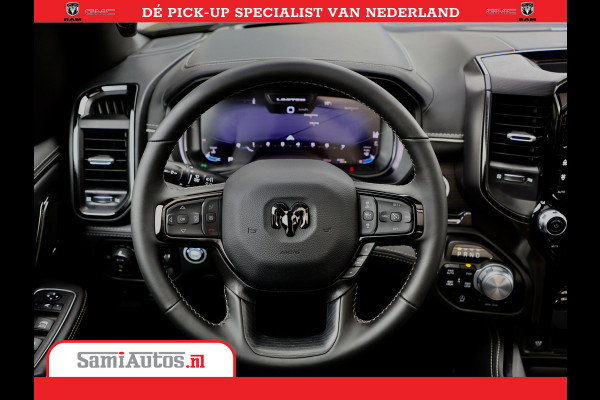 Dodge Ram 1500 LPG | RAMBOX | MWK | VIRTUAL | 5.7 V8 HEMI 402PK | LIMITED NIGHT | HUD ADG | SER LUCHTVERING | MEEST VOLLE UITVOERING | CREW CAB | DUBBELE CABINE | DC | 5 PERSOONS | GRIJSKENTEKEN BEDRIJFS AUTO |