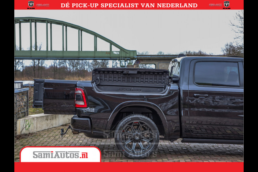 Dodge Ram 1500 LPG | RAMBOX | MWK | VIRTUAL | 5.7 V8 HEMI 402PK | LIMITED NIGHT | HUD ADG | SER LUCHTVERING | MEEST VOLLE UITVOERING | CREW CAB | DUBBELE CABINE | DC | 5 PERSOONS | GRIJSKENTEKEN BEDRIJFS AUTO |
