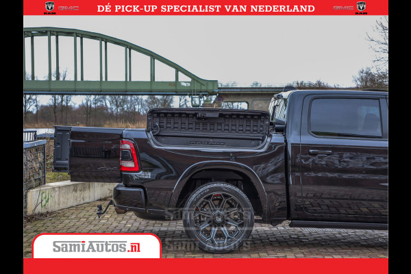 Dodge Ram 1500 LPG | RAMBOX | MWK | VIRTUAL | 5.7 V8 HEMI 402PK | LIMITED NIGHT | HUD ADG | SER LUCHTVERING | MEEST VOLLE UITVOERING | CREW CAB | DUBBELE CABINE | DC | 5 PERSOONS | GRIJSKENTEKEN BEDRIJFS AUTO |