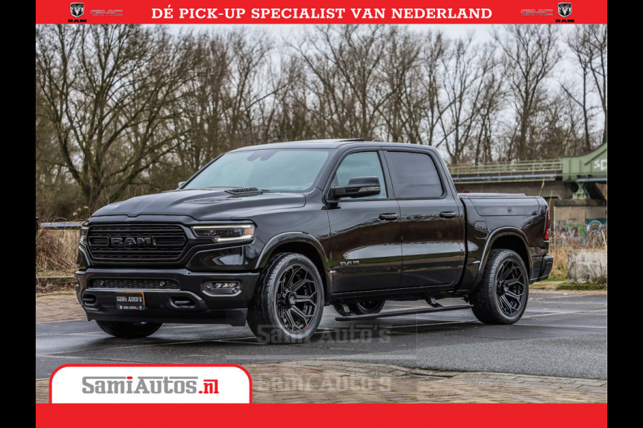 Dodge Ram 1500 LPG | RAMBOX | MWK | VIRTUAL | 5.7 V8 HEMI 402PK | LIMITED NIGHT | HUD ADG | SER LUCHTVERING | MEEST VOLLE UITVOERING | CREW CAB | DUBBELE CABINE | DC | 5 PERSOONS | GRIJSKENTEKEN BEDRIJFS AUTO |