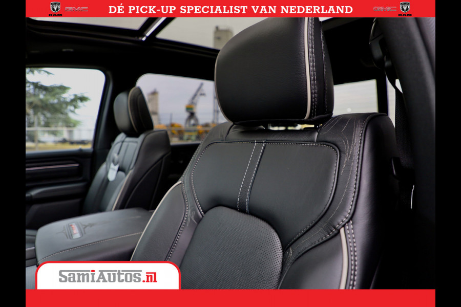 Dodge Ram 1500 LPG | RAMBOX | MWK | VIRTUAL | 5.7 V8 HEMI 402PK | LIMITED NIGHT | HUD ADG | SER LUCHTVERING | MEEST VOLLE UITVOERING | CREW CAB | DUBBELE CABINE | DC | 5 PERSOONS | GRIJSKENTEKEN BEDRIJFS AUTO |