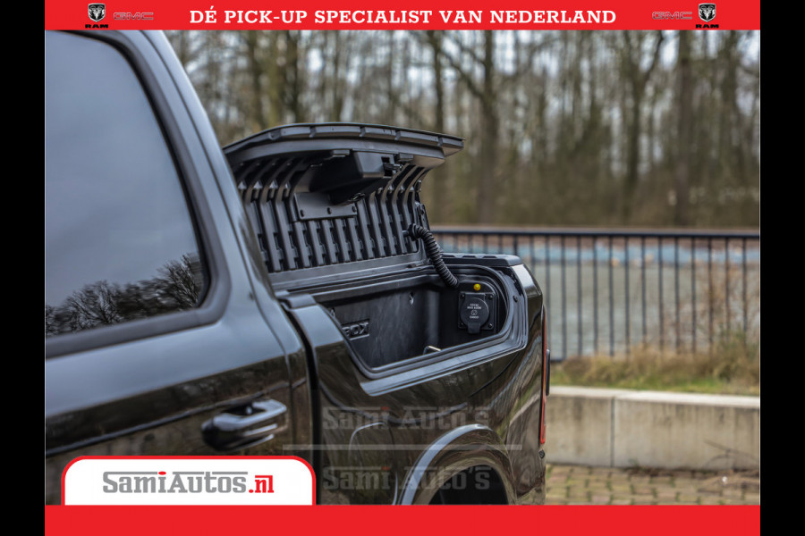 Dodge Ram 1500 LPG | RAMBOX | MWK | VIRTUAL | 5.7 V8 HEMI 402PK | LIMITED NIGHT | HUD ADG | SER LUCHTVERING | MEEST VOLLE UITVOERING | CREW CAB | DUBBELE CABINE | DC | 5 PERSOONS | GRIJSKENTEKEN BEDRIJFS AUTO |
