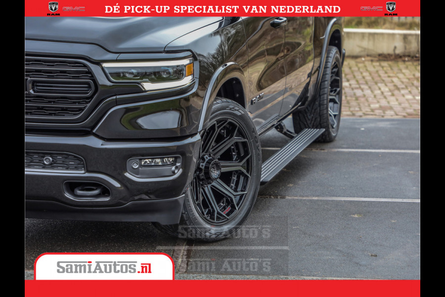 Dodge Ram 1500 LPG | RAMBOX | MWK | VIRTUAL | 5.7 V8 HEMI 402PK | LIMITED NIGHT | HUD ADG | SER LUCHTVERING | MEEST VOLLE UITVOERING | CREW CAB | DUBBELE CABINE | DC | 5 PERSOONS | GRIJSKENTEKEN BEDRIJFS AUTO |
