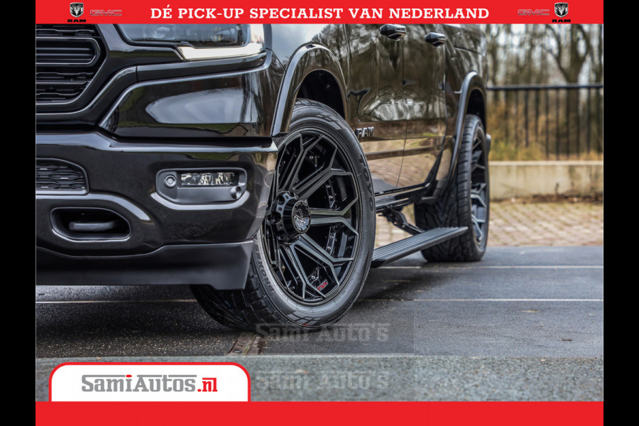 Dodge Ram 1500 LPG | RAMBOX | MWK | VIRTUAL | 5.7 V8 HEMI 402PK | LIMITED NIGHT | HUD ADG | SER LUCHTVERING | MEEST VOLLE UITVOERING | CREW CAB | DUBBELE CABINE | DC | 5 PERSOONS | GRIJSKENTEKEN BEDRIJFS AUTO |