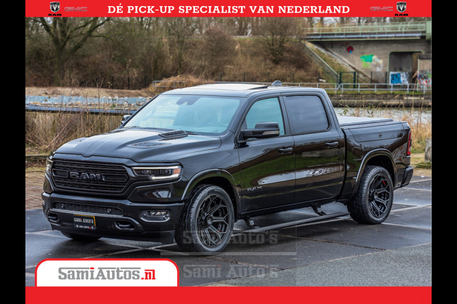 Dodge Ram 1500 LPG | RAMBOX | MWK | VIRTUAL | 5.7 V8 HEMI 402PK | LIMITED NIGHT | HUD ADG | SER LUCHTVERING | MEEST VOLLE UITVOERING | CREW CAB | DUBBELE CABINE | DC | 5 PERSOONS | GRIJSKENTEKEN BEDRIJFS AUTO |