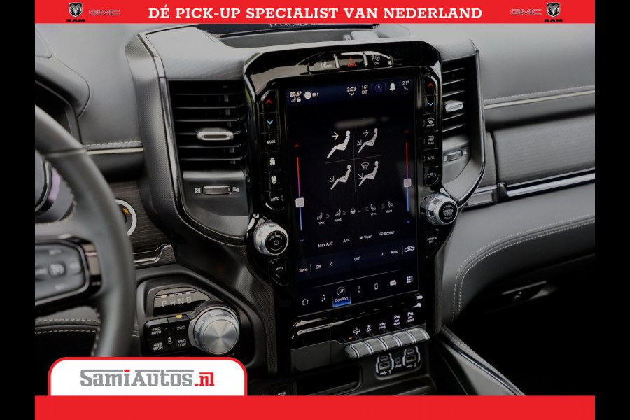 Dodge Ram 1500 LPG | RAMBOX | MWK | VIRTUAL | 5.7 V8 HEMI 402PK | LIMITED NIGHT | HUD ADG | SER LUCHTVERING | MEEST VOLLE UITVOERING | CREW CAB | DUBBELE CABINE | DC | 5 PERSOONS | GRIJSKENTEKEN BEDRIJFS AUTO |