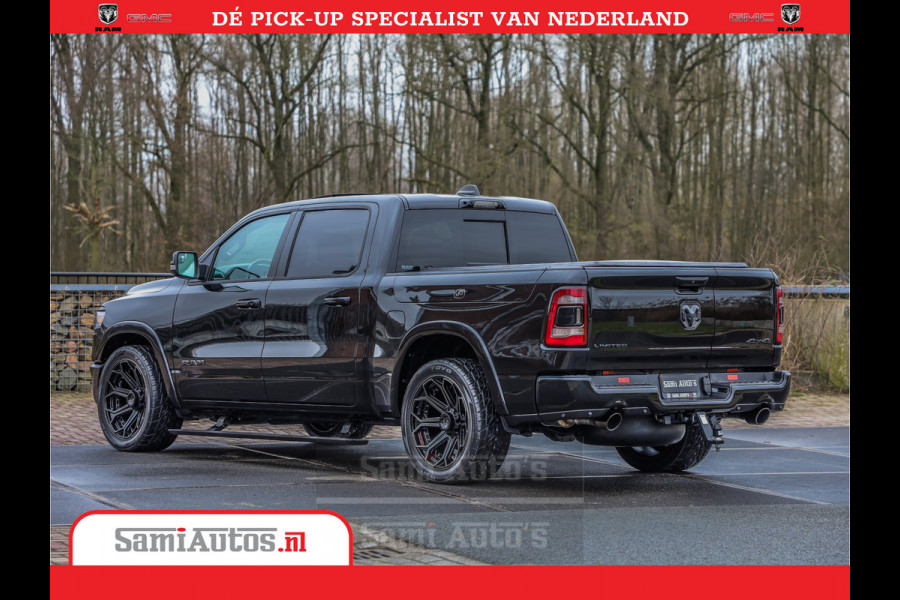 Dodge Ram 1500 LPG | RAMBOX | MWK | VIRTUAL | 5.7 V8 HEMI 402PK | LIMITED NIGHT | HUD ADG | SER LUCHTVERING | MEEST VOLLE UITVOERING | CREW CAB | DUBBELE CABINE | DC | 5 PERSOONS | GRIJSKENTEKEN BEDRIJFS AUTO |