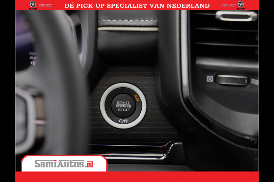 Dodge Ram 1500 LPG | RAMBOX | MWK | VIRTUAL | 5.7 V8 HEMI 402PK | LIMITED NIGHT | HUD ADG | SER LUCHTVERING | MEEST VOLLE UITVOERING | CREW CAB | DUBBELE CABINE | DC | 5 PERSOONS | GRIJSKENTEKEN BEDRIJFS AUTO |