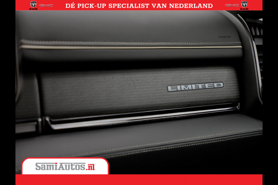 Dodge Ram 1500 LPG | RAMBOX | MWK | VIRTUAL | 5.7 V8 HEMI 402PK | LIMITED NIGHT | HUD ADG | SER LUCHTVERING | MEEST VOLLE UITVOERING | CREW CAB | DUBBELE CABINE | DC | 5 PERSOONS | GRIJSKENTEKEN BEDRIJFS AUTO |