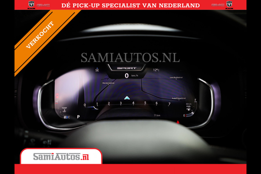 Dodge Ram 1500 LARAMIE NIGHT | NIEUW! BMP VRIJ | PANORAMA | LPG | HUD | VIRTUAL | LUCHTVERING | 360CAM | DODE HOEK | 5.7 V8 HEMI 402PK 4x4 | CREWCAB 5 PERSOONS | GRIJSKENTEKEN | VOORRAAD NR 2147 - 4802