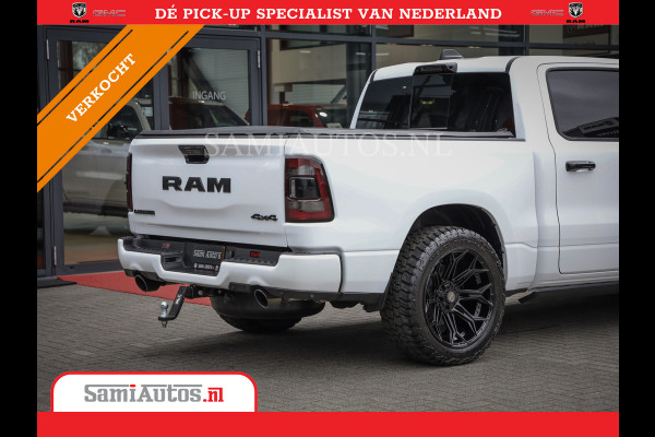 Dodge Ram 1500 LARAMIE NIGHT | NIEUW! BMP VRIJ | PANORAMA | LPG | HUD | VIRTUAL | LUCHTVERING | 360CAM | DODE HOEK | 5.7 V8 HEMI 402PK 4x4 | CREWCAB 5 PERSOONS | GRIJSKENTEKEN | VOORRAAD NR 2147 - 4802