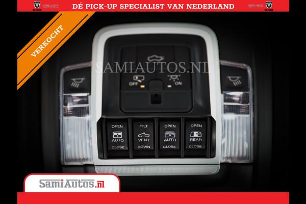 Dodge Ram 1500 LARAMIE NIGHT | NIEUW! BMP VRIJ | PANORAMA | LPG | HUD | VIRTUAL | LUCHTVERING | 360CAM | DODE HOEK | 5.7 V8 HEMI 402PK 4x4 | CREWCAB 5 PERSOONS | GRIJSKENTEKEN | VOORRAAD NR 2147 - 4802